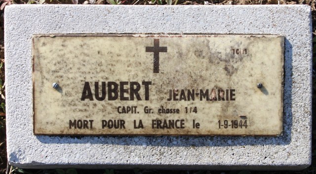 Plaque de tombe Cne Auber