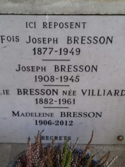 Tombe Cne Joseph Fran�ois Bresson